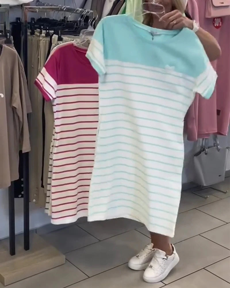 VESTIDO CASUAL A RAYAS