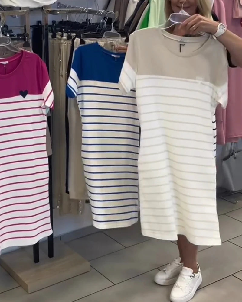 VESTIDO CASUAL A RAYAS