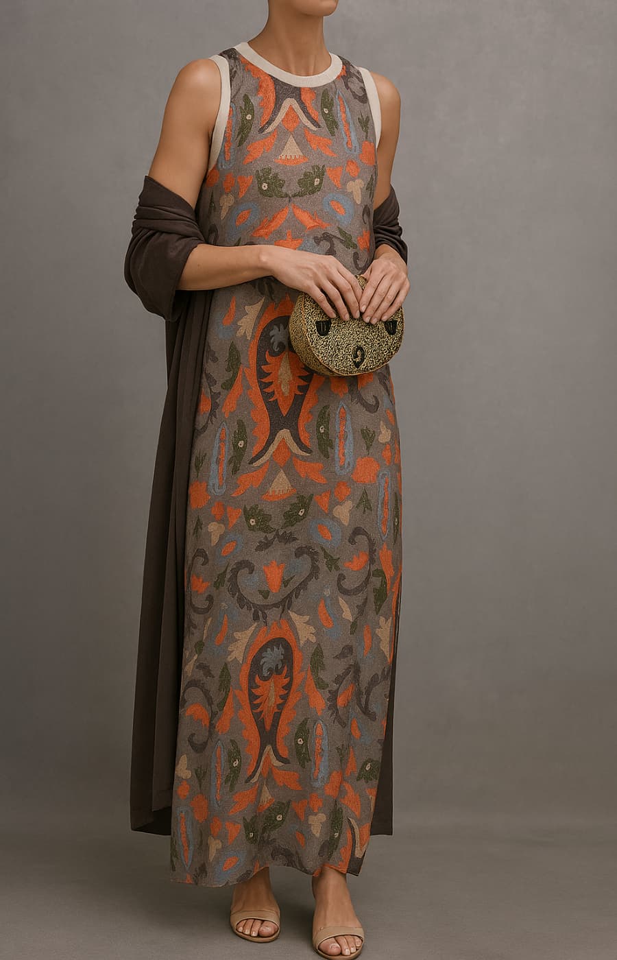 VESTIDO ISABELLA CON STOLA ELEGANTE DE REGALO