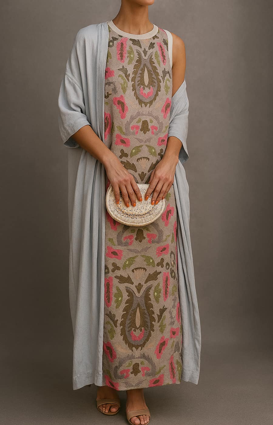 VESTIDO ISABELLA CON STOLA ELEGANTE DE REGALO