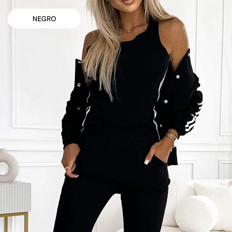CONJUNTO TRES PIEZAS CASUAL