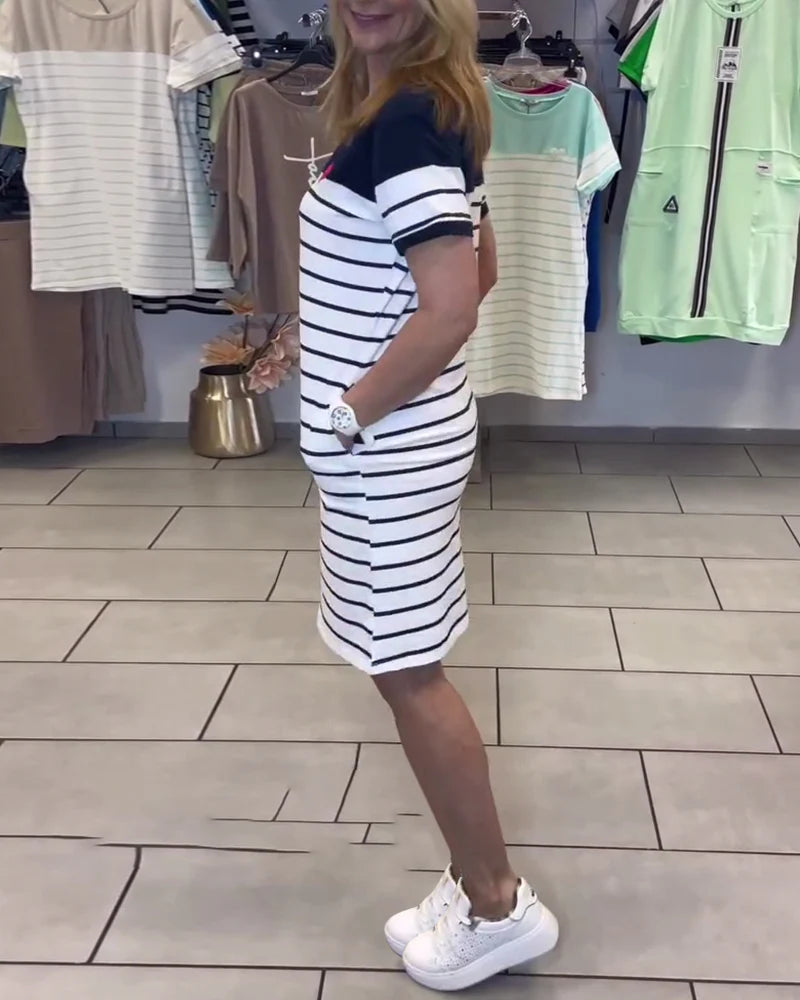 VESTIDO CASUAL A RAYAS