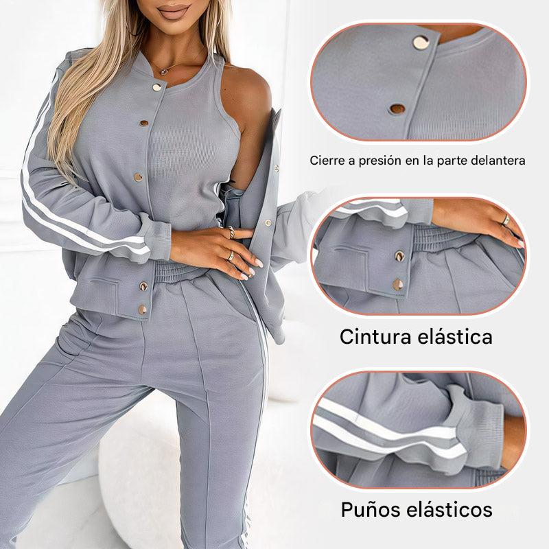 CONJUNTO TRES PIEZAS CASUAL