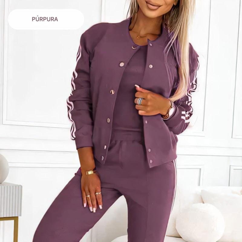 CONJUNTO TRES PIEZAS CASUAL
