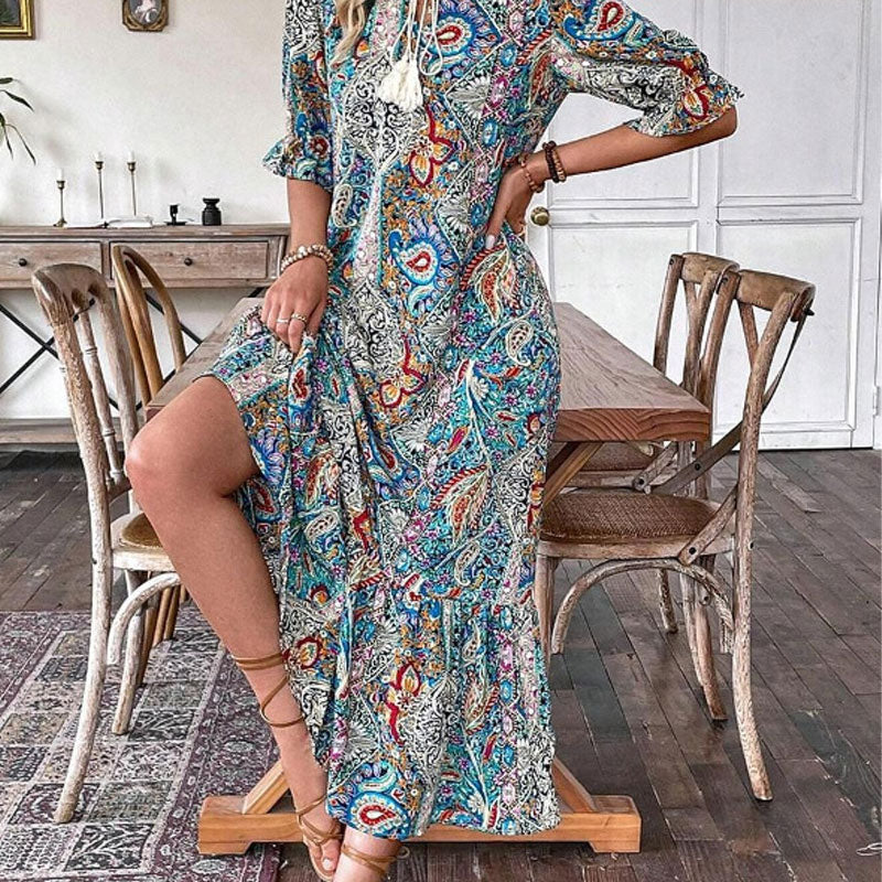 VESTIDO ESTAMPADO BOHO