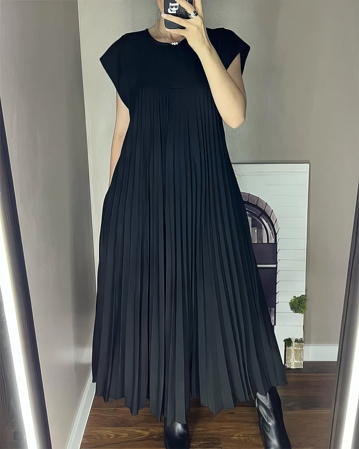 VESTIDO PLISADO SIN MANGAS