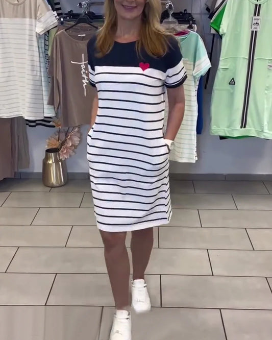 VESTIDO CASUAL A RAYAS
